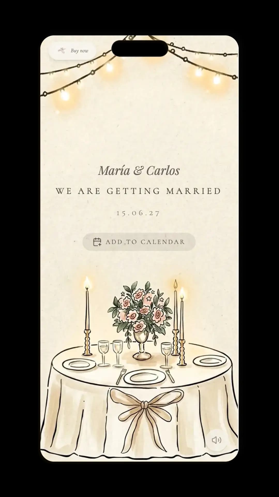 Digital save the date invitation